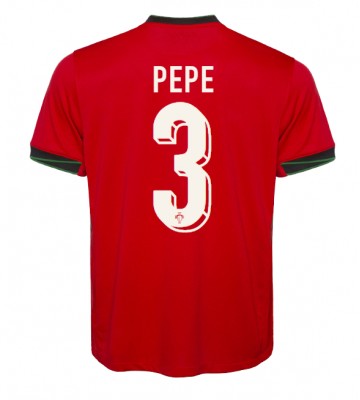 Portugal Pepe #3 Hemmatröja EM 2024 Kortärmad
